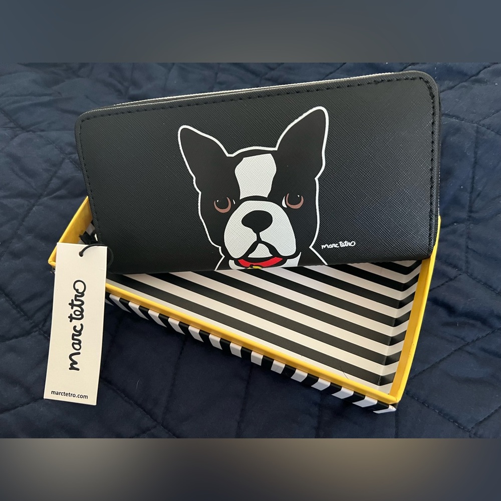 Marc Tetro Boston Terrier Wallet new with tags.
